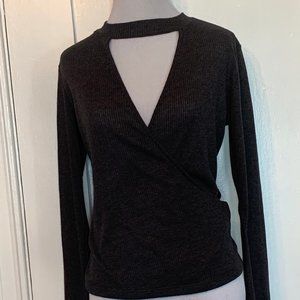 NWOT vintage havana grey ribbed l/s ballet…
